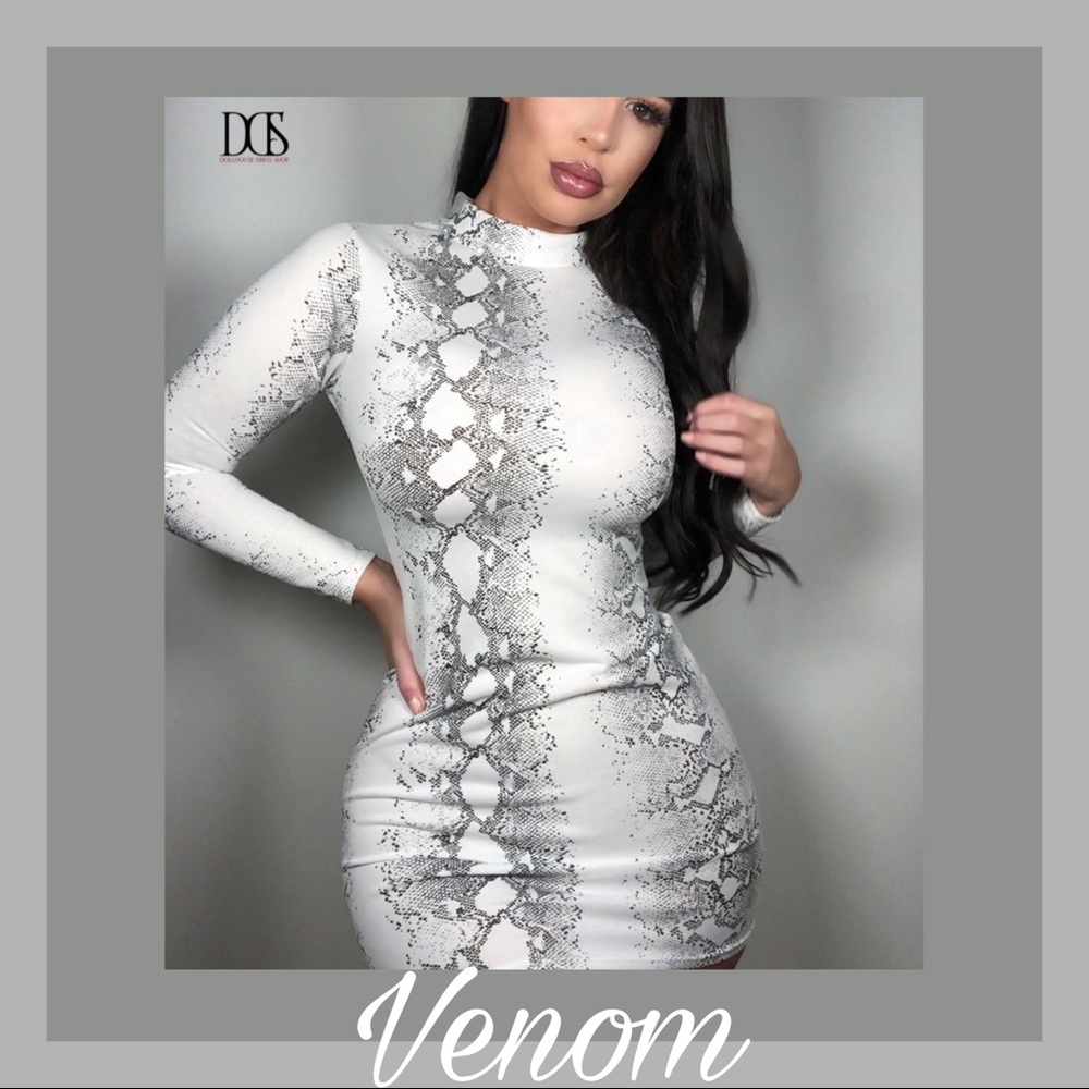 5 ⭐️ Venom - Snakeskin Print Party Dress